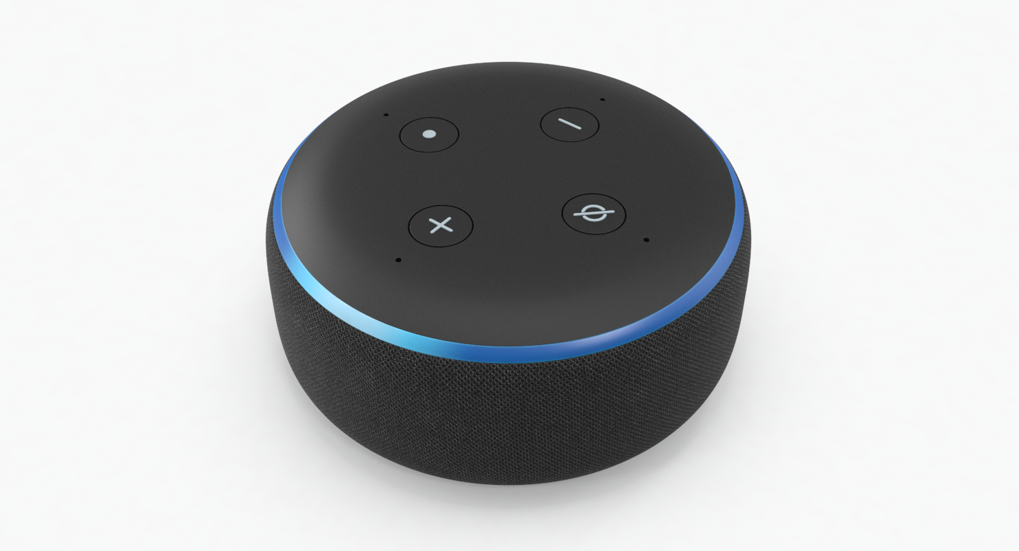 亚马逊echo dot第三代木炭3d模型