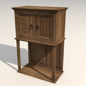 3D medieval cabinet