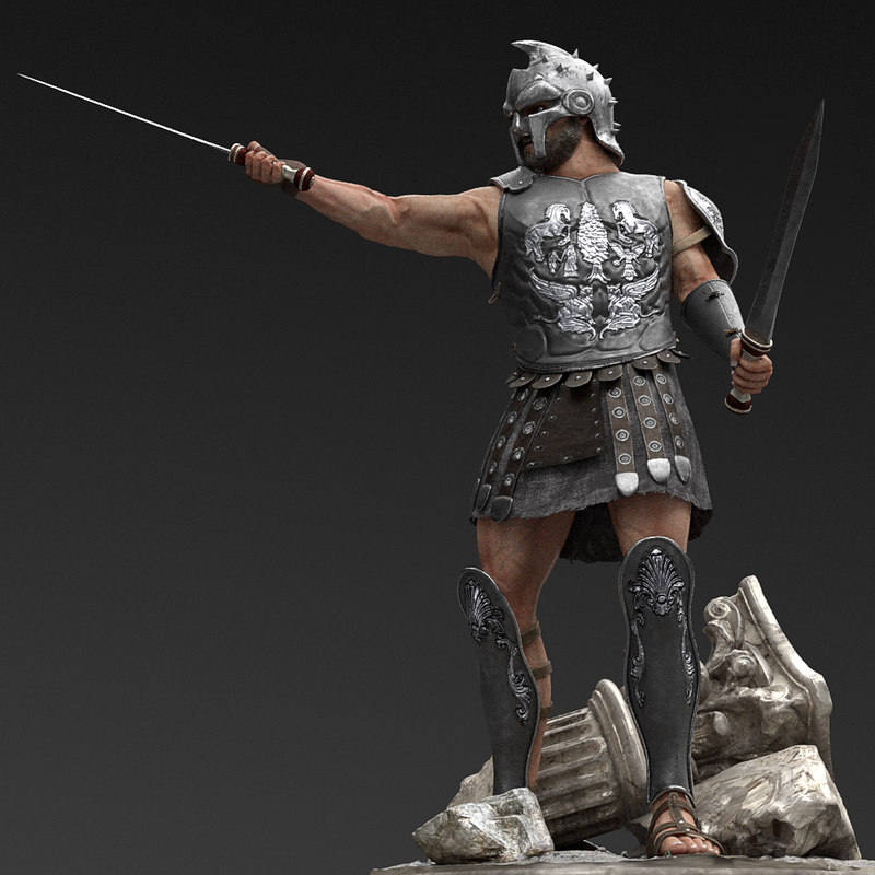 3D roman gladiator character maximus TurboSquid 1382821