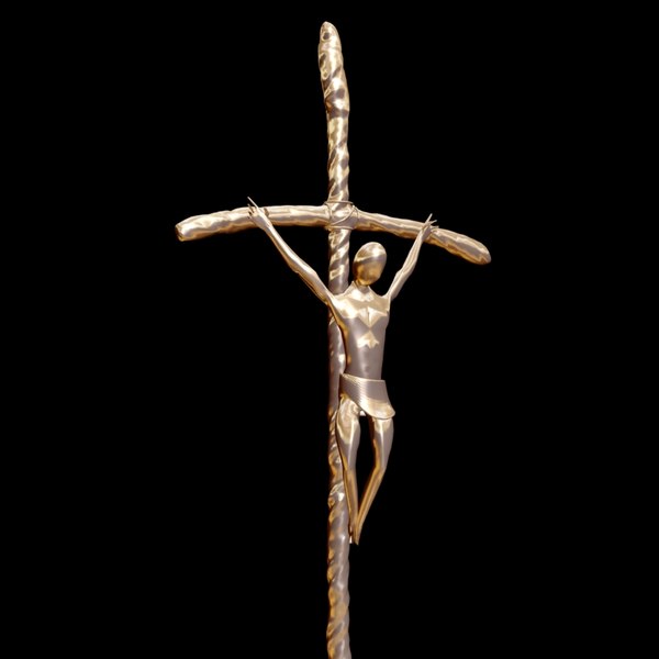 pope's crucifix 3d model
