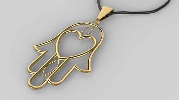 3D moroccan necklace khmisa print