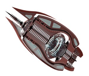 3D model futuristic spaceship sci-fi ship