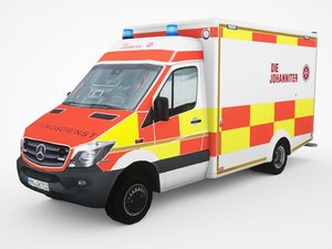 mercedes-benz sprinter ambulance 3D model