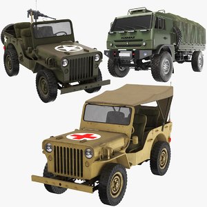 real army vehicles 3D