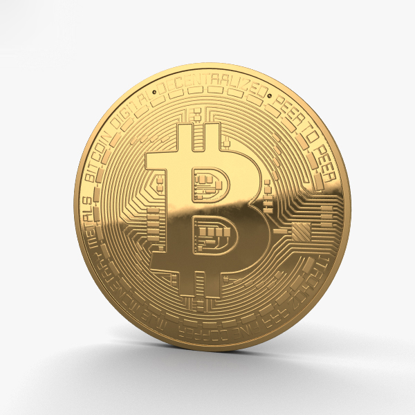 3D bitcoin coin