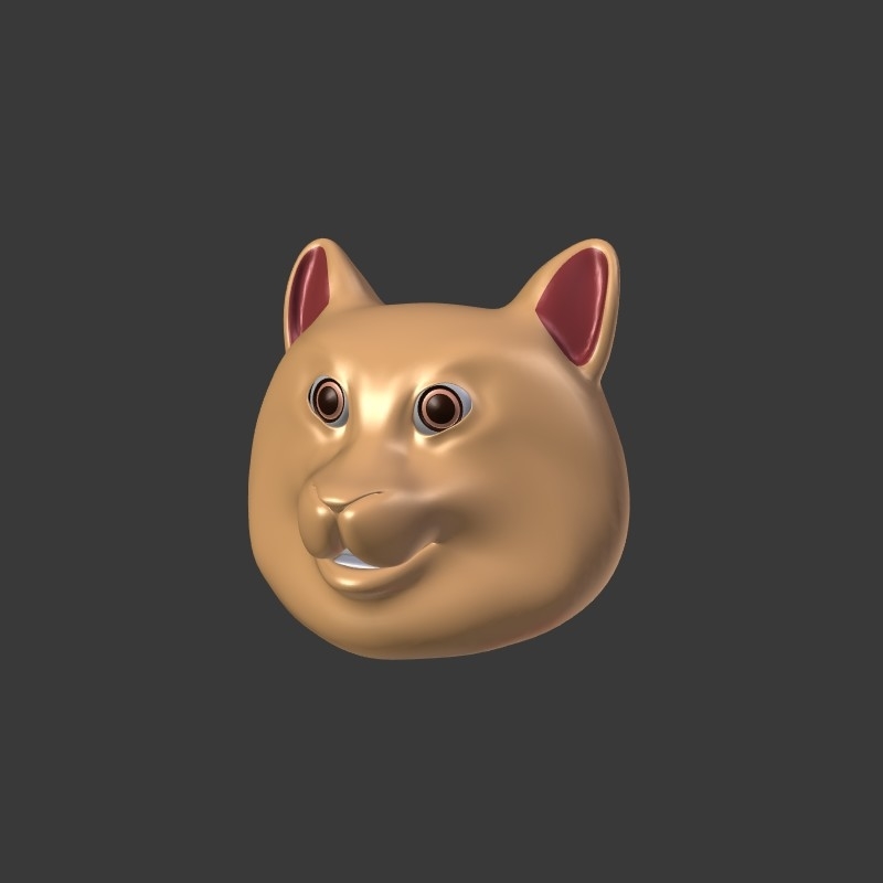 猫表情符号图标3d模型