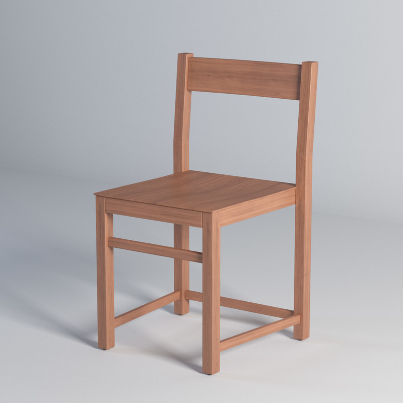 3D chair wood simple TurboSquid 1408634