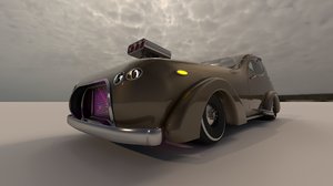 3D retro classic car