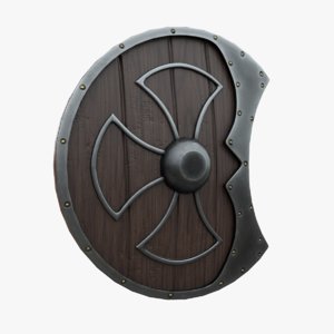 3D viking shield