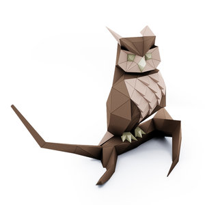 3D owl trophy decorate