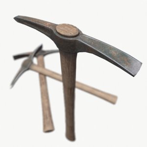 rusty pickaxe pick 3D