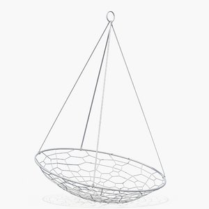 hanging oval white 3D