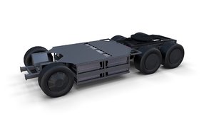 tesla semi truck chassis 3D model
