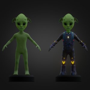 3D model alien
