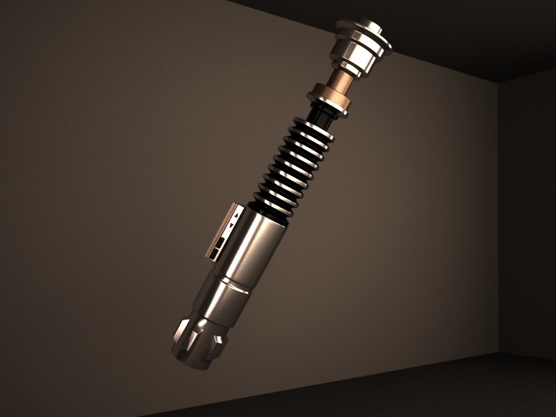 luke skywalker lightsaber metal