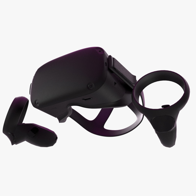 3D oculus quest controllers TurboSquid 1395479