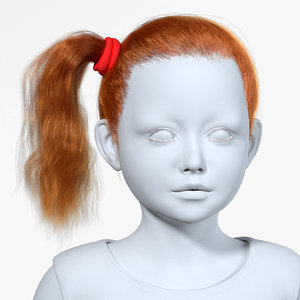 realistic hairstyle hair fur 3D model