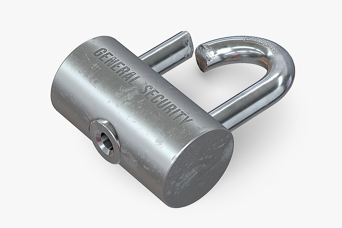 3D broken lock TurboSquid 1395920