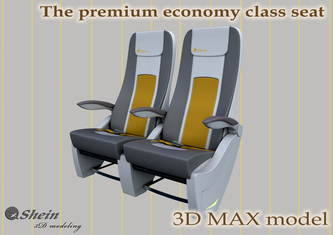 Premium Economy Class Seat 3d Model Turbosquid 1395664