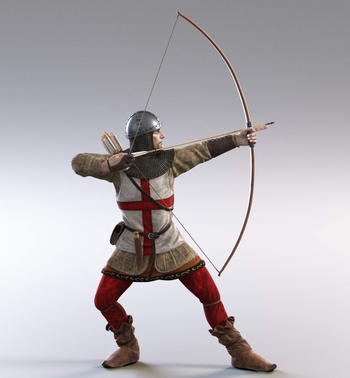 Medieval english archer 3D - TurboSquid 1395666