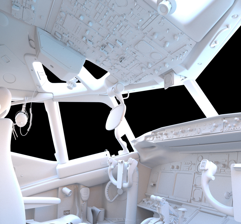 Airplane cockpit modeled 3D model TurboSquid 1232380