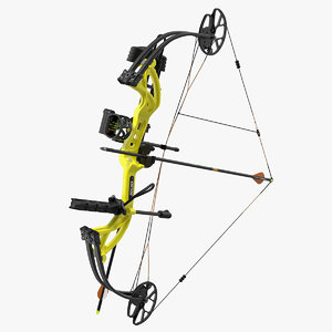 3D model armed compound bow bear