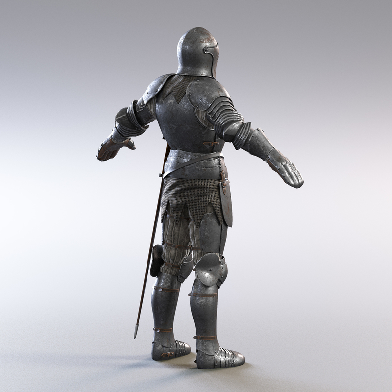 Fullplate knight 3D model TurboSquid 1395976