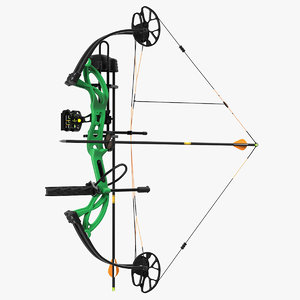 3D armed compound bow generic model
