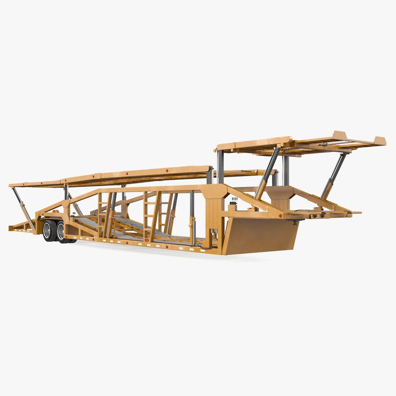 3D model car hauler trailer rigged TurboSquid 1396101