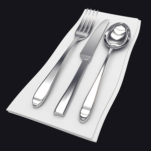 cutlery silverware fork 3D model