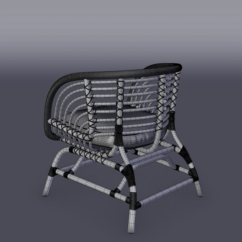 3d Ikea Buskbu Rattan Chair Turbosquid 1396071