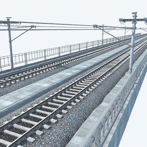 3D model highspeed railway