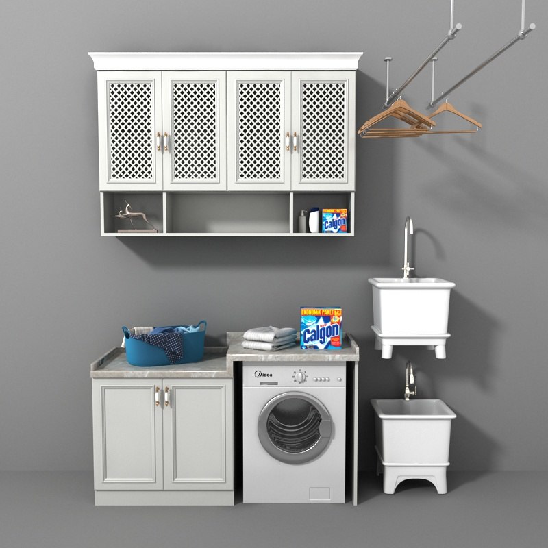 3D laundry model TurboSquid 1396230