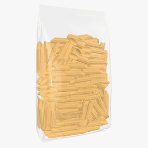 3D pasta plastic bag model