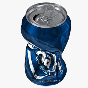 realistic crushed beverage 3D model