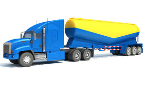3D truck tanker trailer