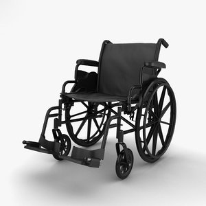 3D wheelchair wheel chair model