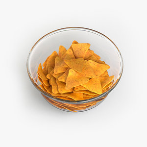bowl corn chips 3D model