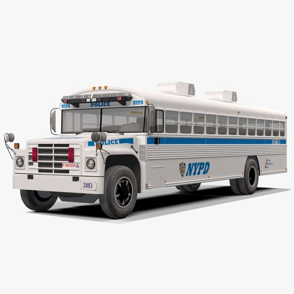new york nypd bus 3D model