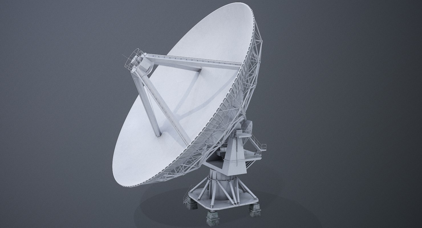 Radio telescope satellite dish 3D model TurboSquid 1396985