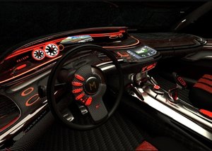 3D car dashboard futuristic model