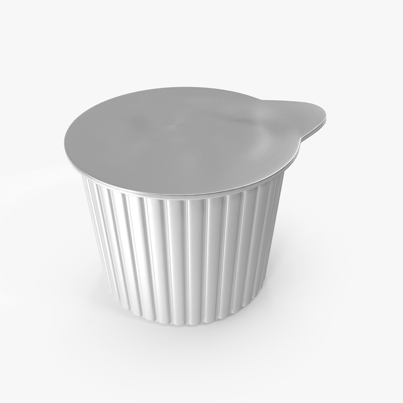 Individual coffee creamer 3D model 