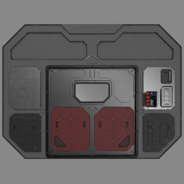 宇宙飞船的门3d模型