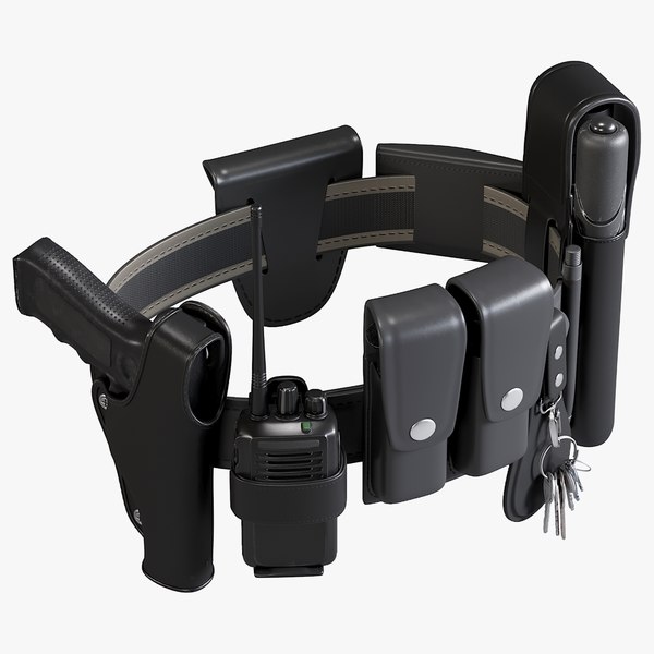 3D model police belt holster