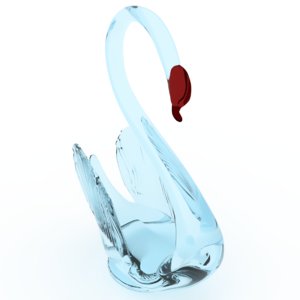 glass swan 3D model