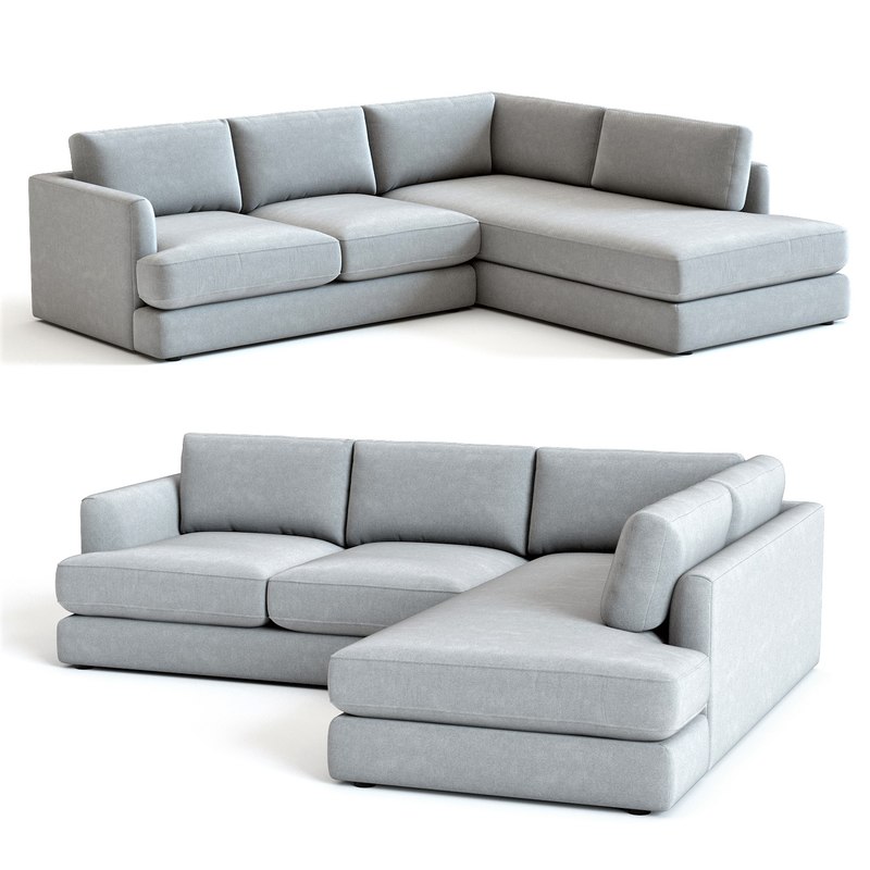 3D west elm haven sectional sofa TurboSquid 1397306