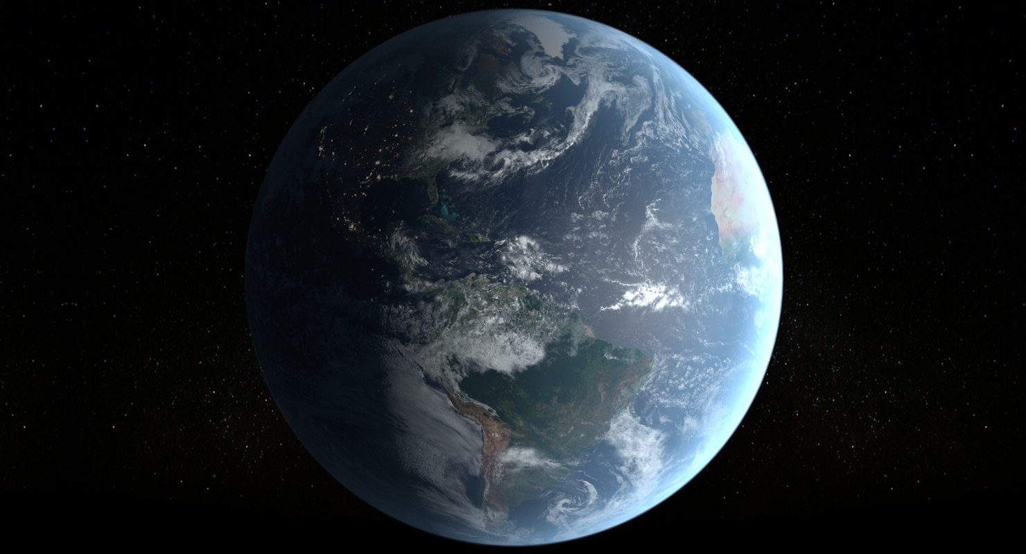 Земля 16. Planet Earth 3d photorealistic.