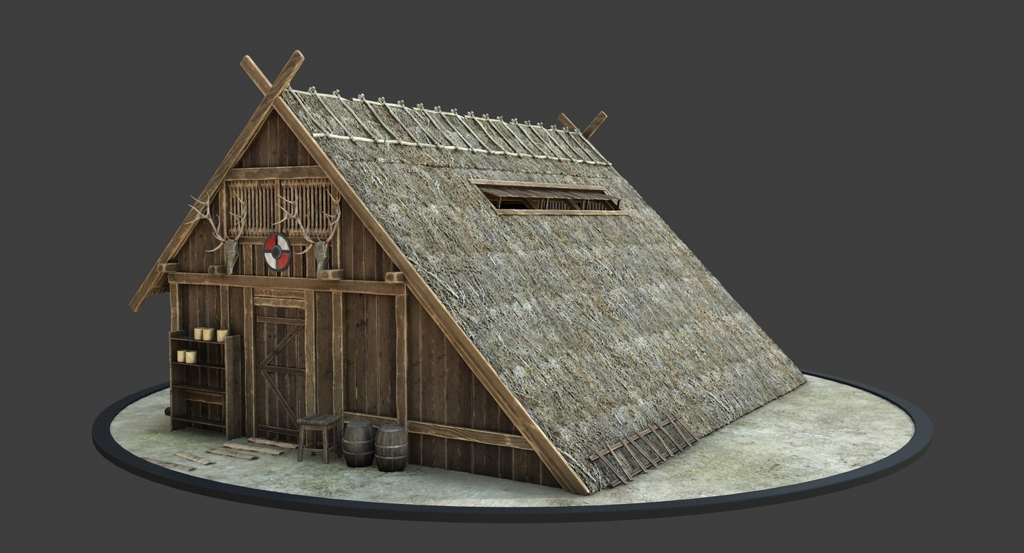3D medieval viking house model TurboSquid 1397365