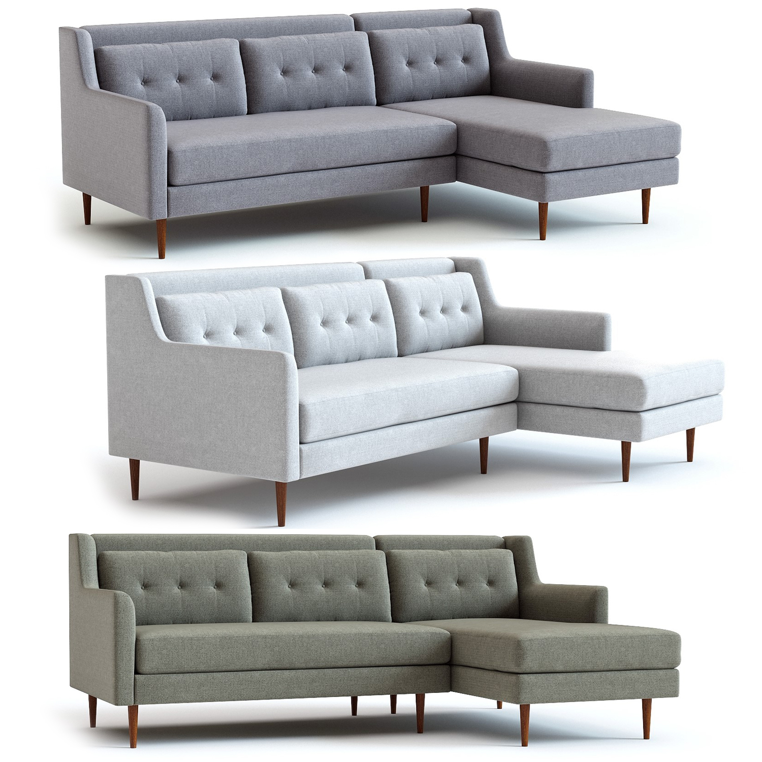 3d West Elm Crosby 2 Piece Turbosquid 1397500