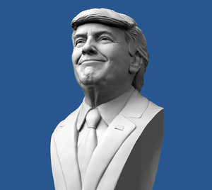 donald trump bust 3D model